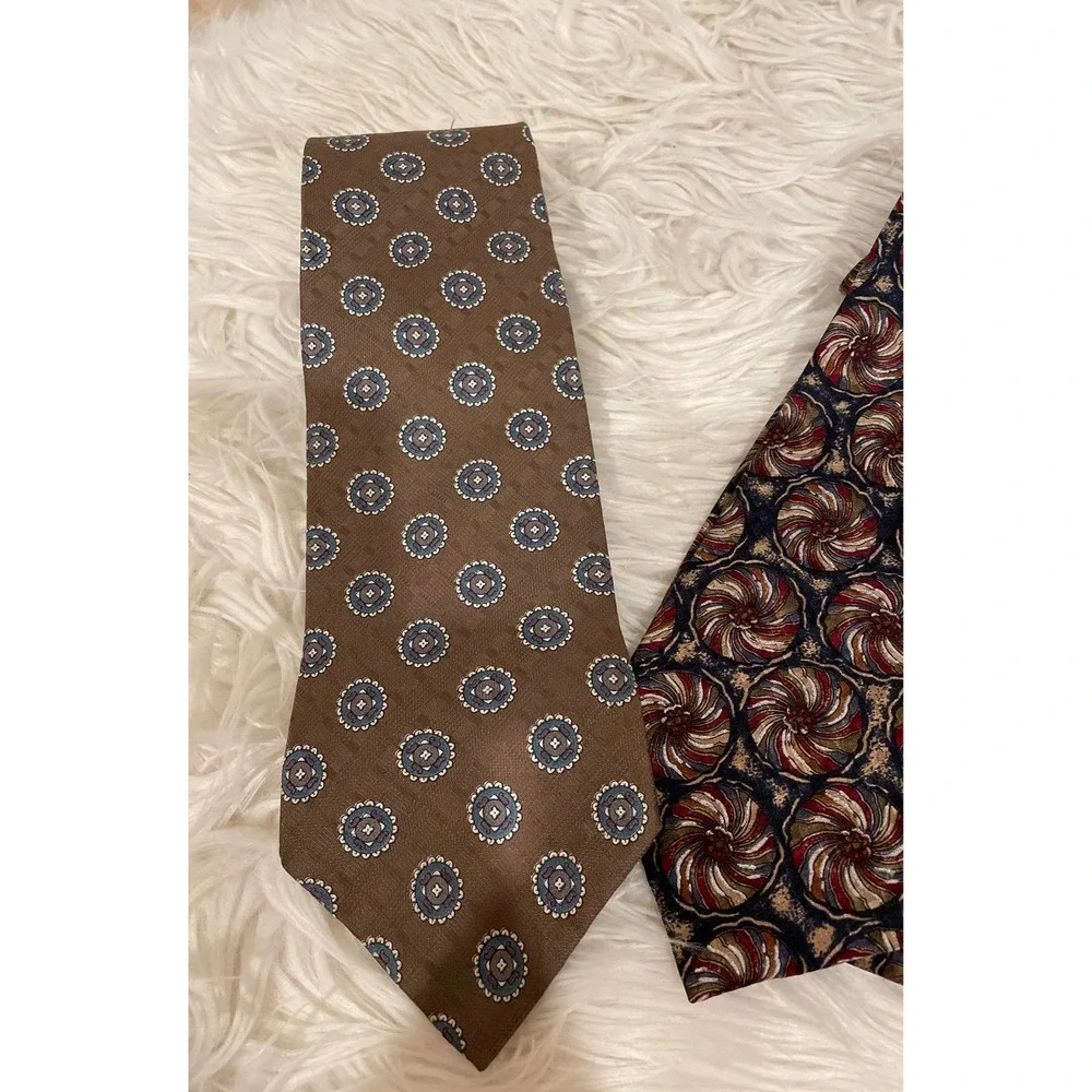 Set of two men's designer silk ties